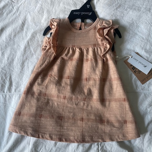 easy-peasy Other - NWT - Easy-Peasy Print Dress w/Bloomers in Coral - Size: 3-6 MOS